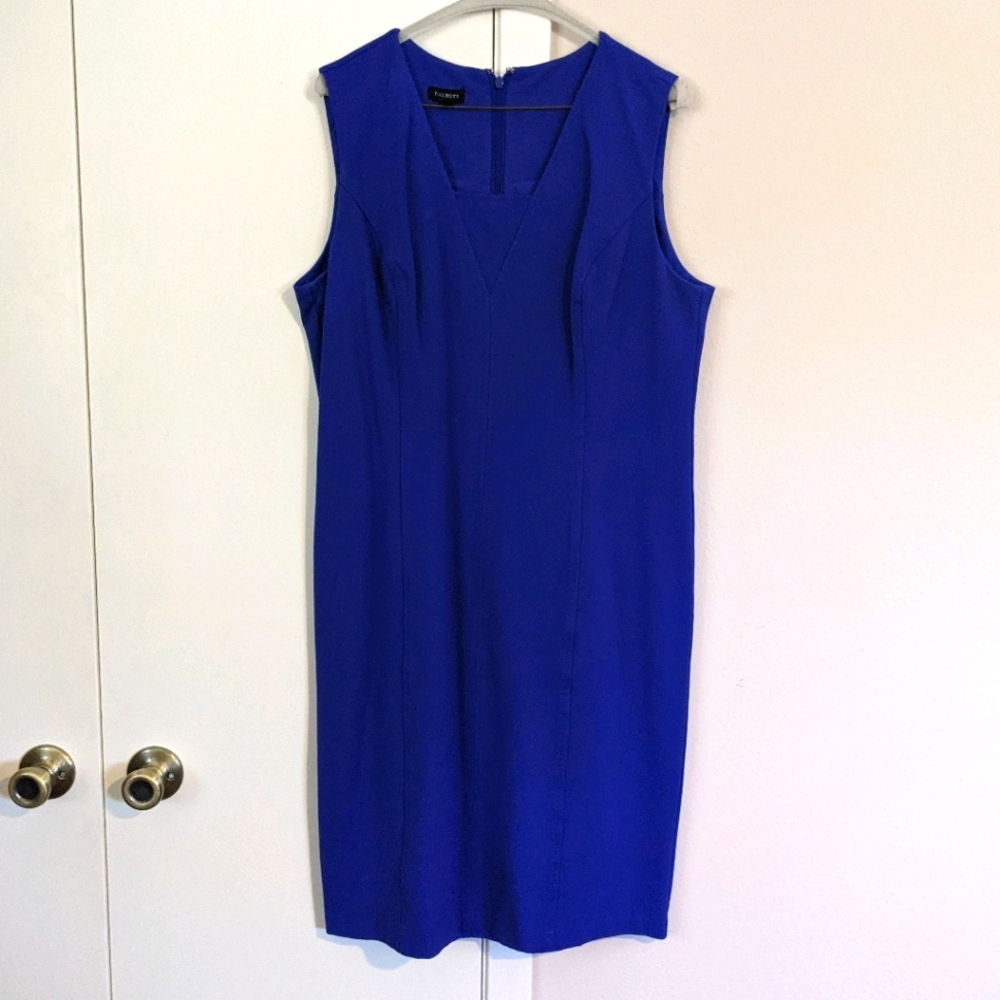 Cobalt blue wiggle sheath dress